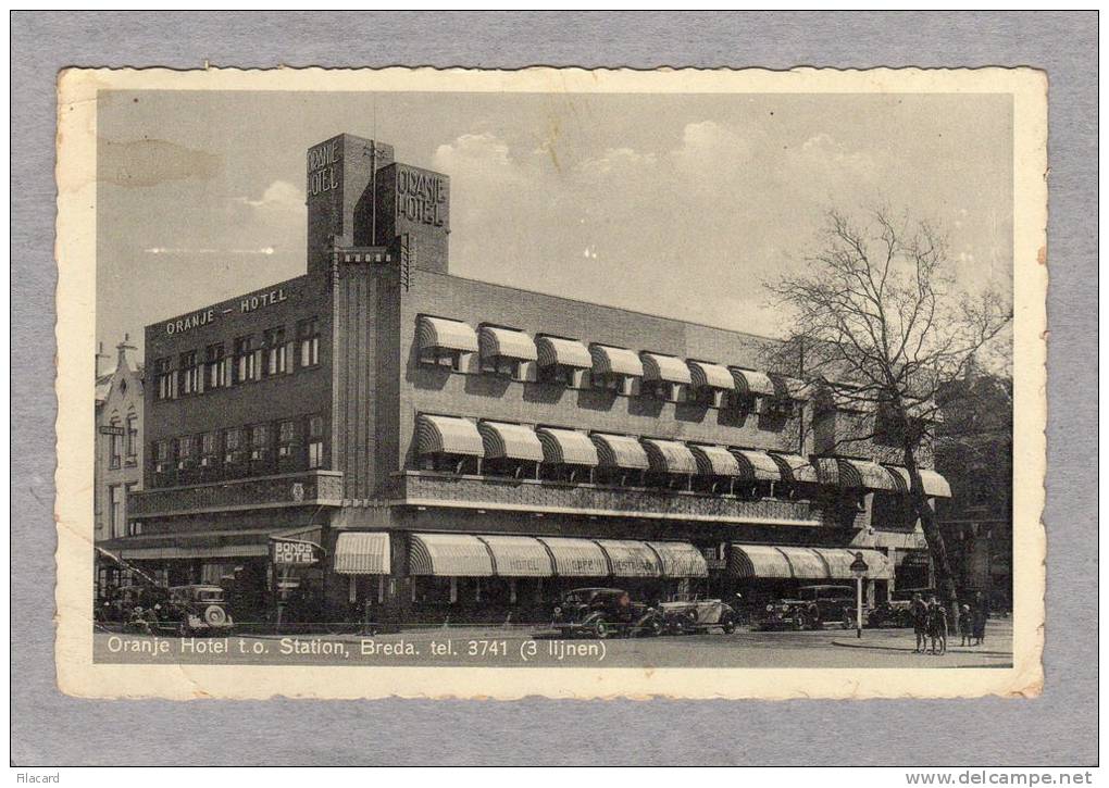 28724   Paesi  Bassi,    Oranje   Hotel  T. O.  Station,  Breda,  VG  1939 - Breda