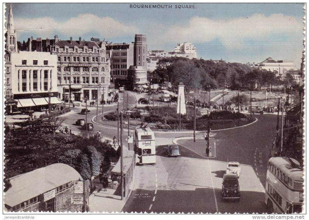 BOURNEMOUTH SQUARE - DENNIS PRODUCTIONS - POSTALLY USED 1958 - TROLLEY BUSES? - Bournemouth (avant 1972)