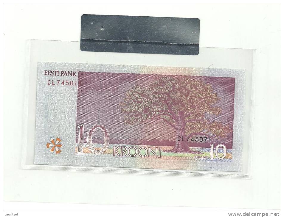 Estland Estonia Estonie  10 Krooni 2006 Banknote UNC In Official Bank Holder Of  Estonian Bank - Estonia