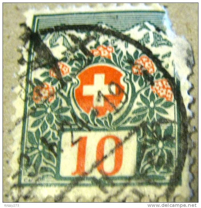 Switzerland 1910 Postage Due 10c - Used - Taxe