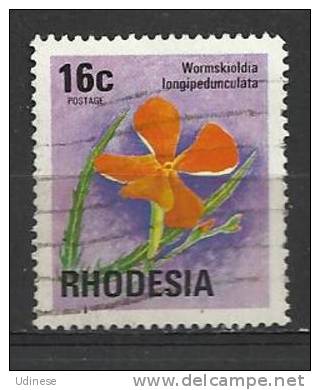 RHODESIA 1974 - FLOWER 16  - USED OBLITERE GESTEMPELT USADO - Rhodesien (1964-1980)