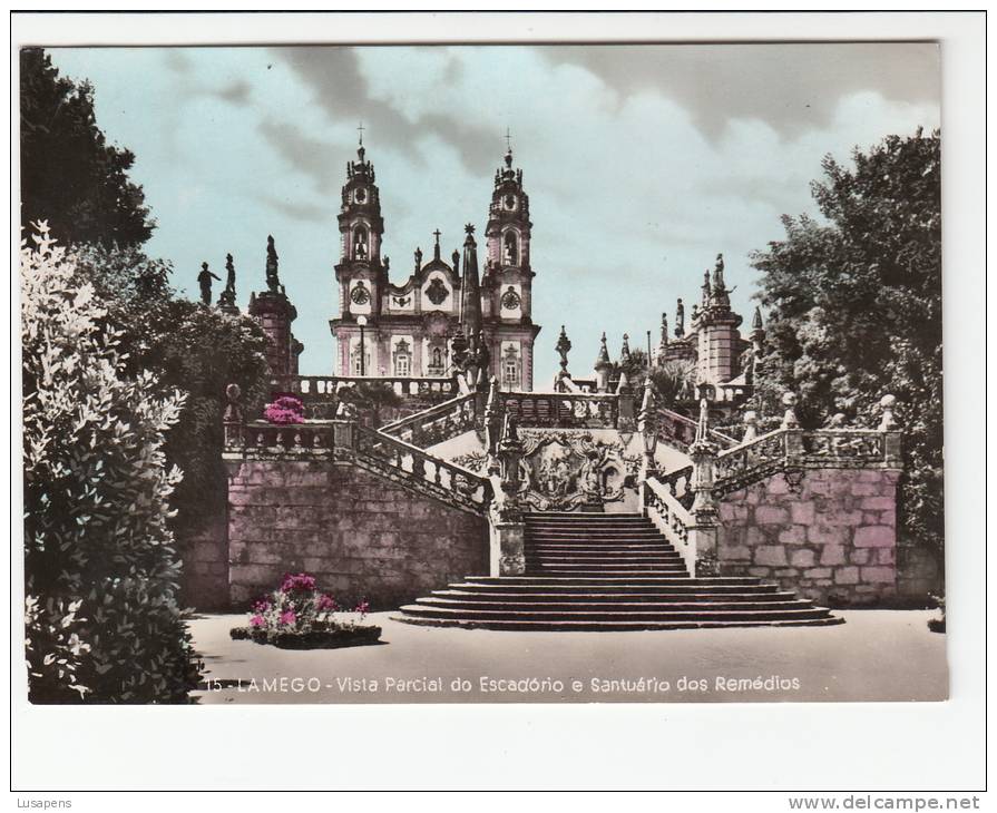 PORTUGAL - LAMEGO [#029] - VISTA PARCIAL DO ESCADÓRIO E SANTUARIO DOS REMÉDIOS - Viseu