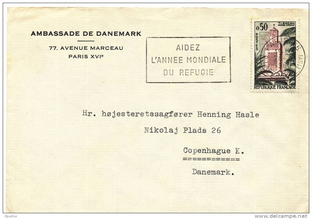 France Cover Sent To Denmark Paris 28-4-1960 - Covers & Documents