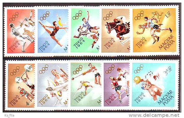 HUNGARY - 1964. Olympic Games, Tokyo - MNH - Nuevos