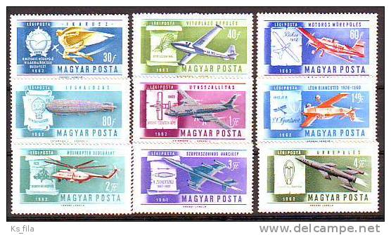 HUNGARY - 1962. AIR. Development Of Flight - MNH - Nuevos