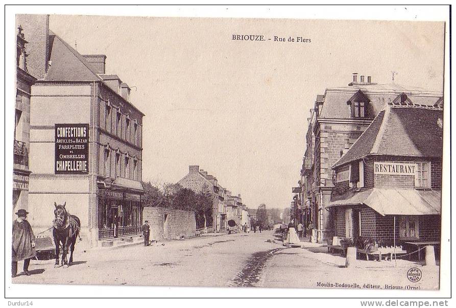 BRIOUZE ( Orne )  Rue De Flers   ( Belle Carte...) - Briouze