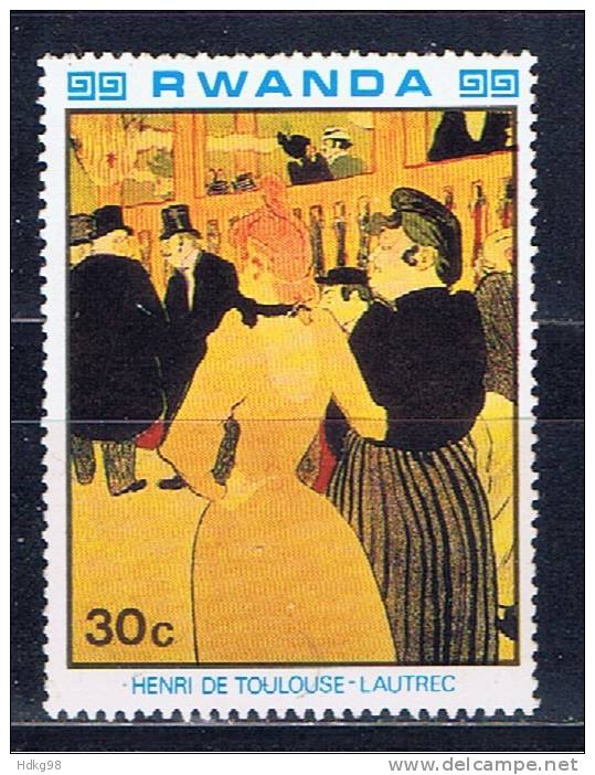 RWA+ Ruanda 1980 Mi 1060 Toulouse-Lautrec - Used Stamps