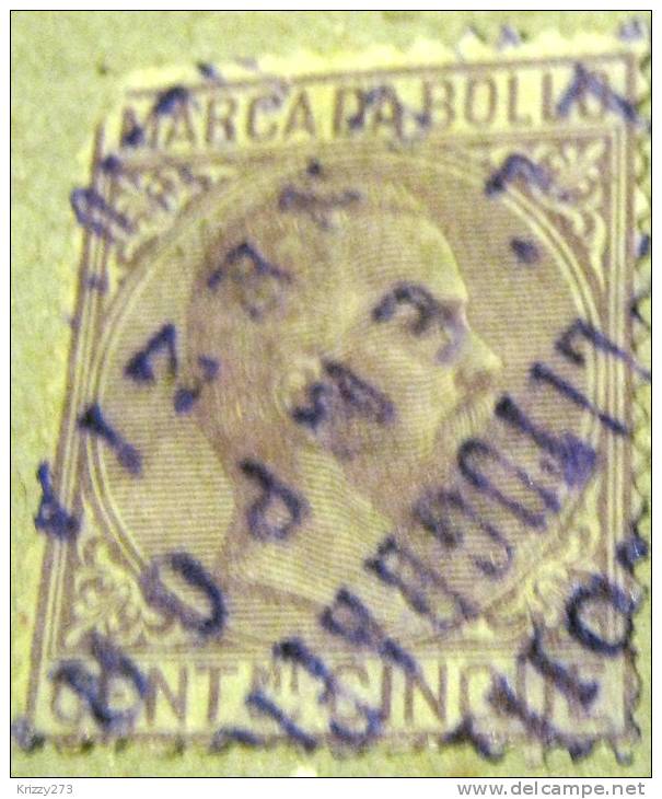 Italy Revenue Stamp King Humbert I 5c - Used - Fiscale Zegels