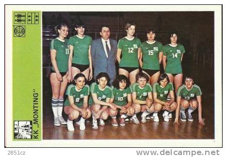 SPORT CARD - WOMEN BASKETBALL CLUB 'MONTING', Yugoslavia, 1981., 10 X 15 Cm - Tarjetas