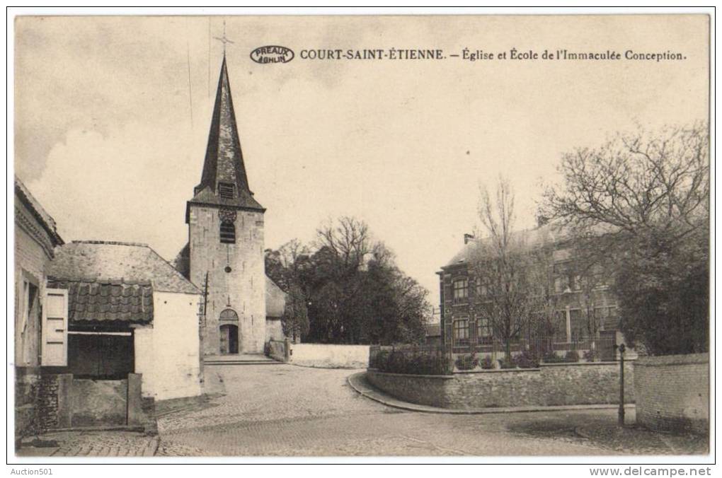 07867g ECOLE De L'Immaculée Conception - Eglise - Court-Saint-Etienne - Court-Saint-Etienne