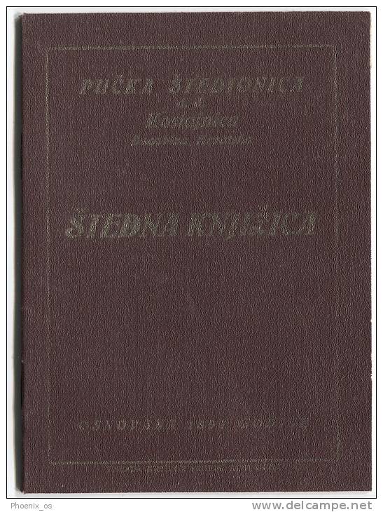 SAVINGS BANK - Passbook, 1940. Kostajnica, Croatia, Landmark - Bank & Versicherung