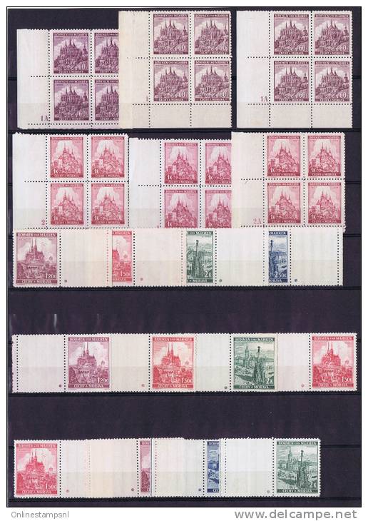 Böhmen + Mähren: Briefmarken Mit Druckmerken - Unused Stamps