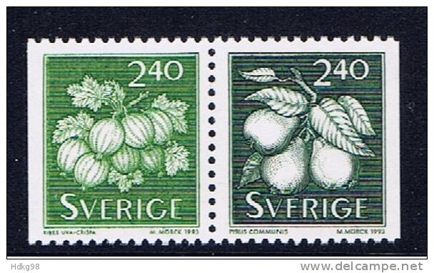 S Schweden 1993 Mi 1768.-69 Mnh Obst - Ongebruikt