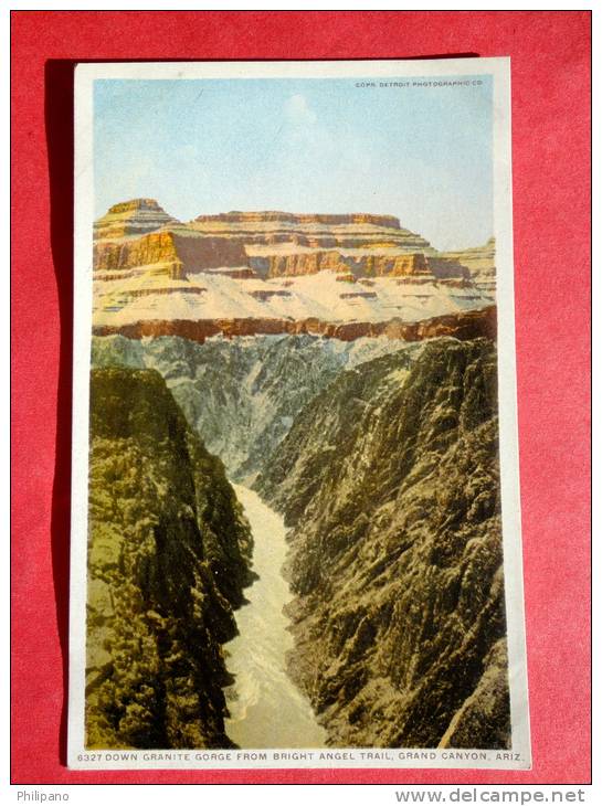 - Arizona > Grand Canyon  Detroit Publishing -6327 Down Granite Gorge From Bright Angel Trail    -- Ref 524 - Grand Canyon