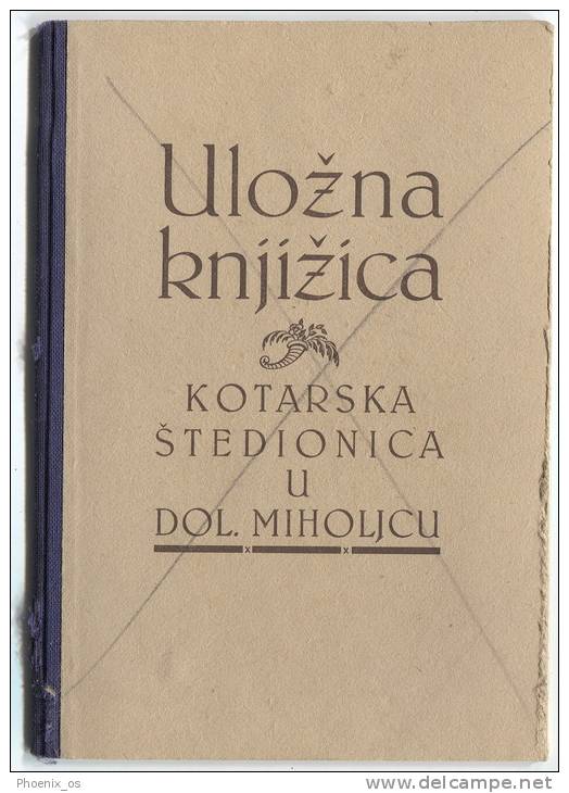 SAVINGS BANK - Passbook, 1934. Donji Miholjac, Kingdom Of Yugoslavia, Landmark - Bank & Versicherung