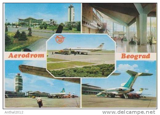 AK Flughafen Airport Beograd Belgrad Jugoslawien SAS-Flugzeug Halle 10.3.1975 - 1946-....: Moderne