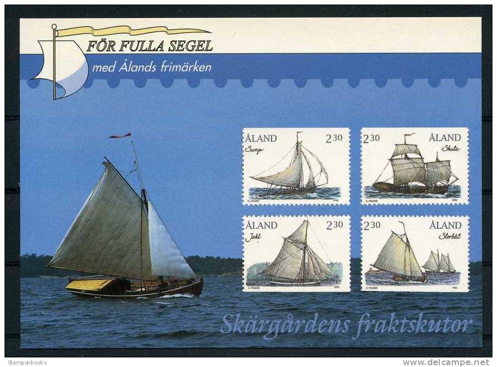 Aland 1995 Sailing Ships Official Post Office Postcard - Mint - Ships