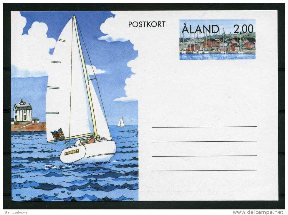 Aland 1990 Tourism Sailing Boats Stationary Card - Mint - Aland