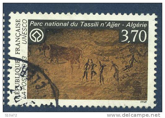 France - Service 111 Oblitéré - Patrimoine Mondial: Parc National Du Tassili N'Ajjer En Algérie - Used