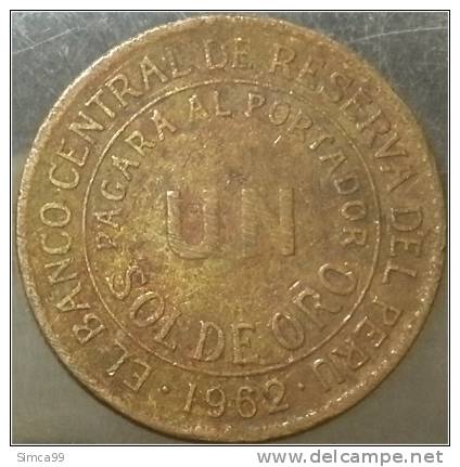 1 Sol De Oro 1962 - Pérou