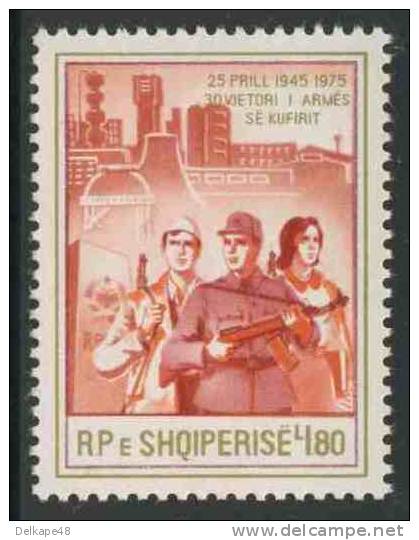 Albanie Albania 1975 Mi 1780 YT 1611 Sc 1668 ** Guards Patrolling Industrial Plant - Frontier Force / Grenzschutz - Police - Gendarmerie