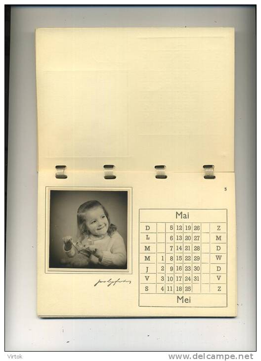 Fotografie  :  Calendrier  1963   Fillette    (  Toutes Les Mois  Jan - Dec )    ( Format  17  X 12.5  Cm ) - Autres & Non Classés