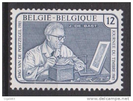 Belgique N° 2169 ** Journée Du Timbre - Jean De Bast : Graveur Et Peintre - 1985 - Unused Stamps