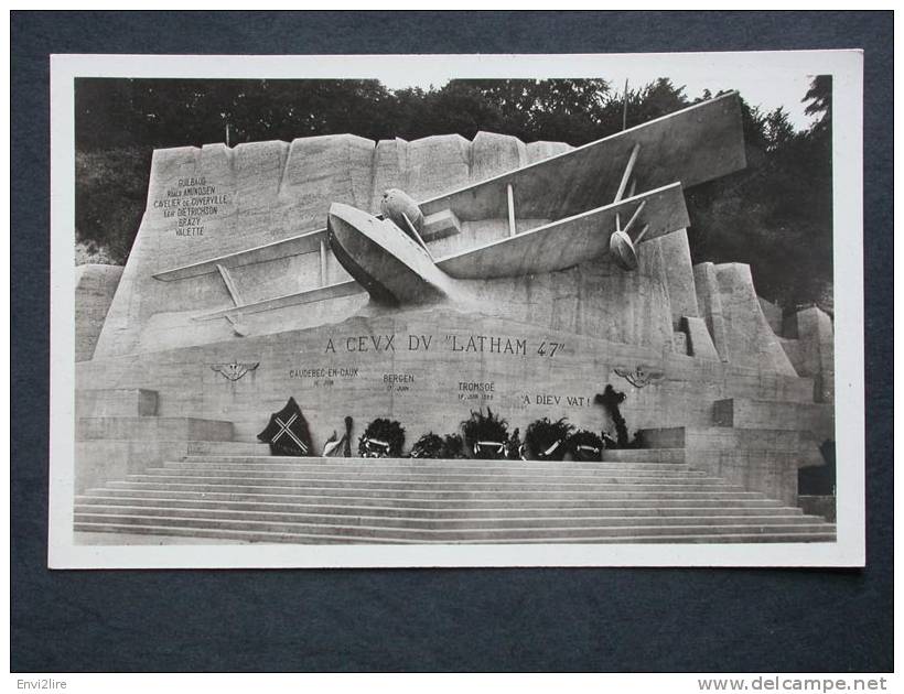 Ref1758 Carte Photo Caudebec En Caux (Seine Maritime) - Monument élevé Aux Héros Du Latham 47 - Ed. D'art Guy. - Accidents