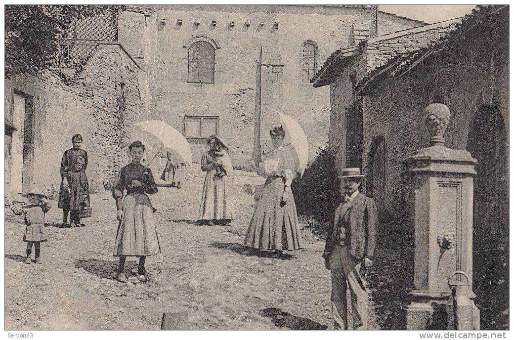 CARTE POSTALE ANCIENNE CPA 63200 PROMPSAT RIOM L'EGLISE 30-08-1910 L'AUVERGNE PITTORESQUE PUY De DÔME ECRITE DOS SEPARE - Combronde