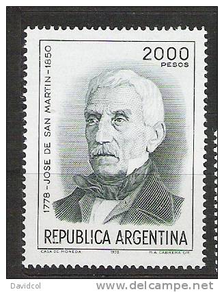 M857.-.ARGENTINIEN / ARGENTINA .-. 1978 .-. MI # : 1356.-. MNH  .-.  JOSE DE SAN MARTIN - Ungebraucht