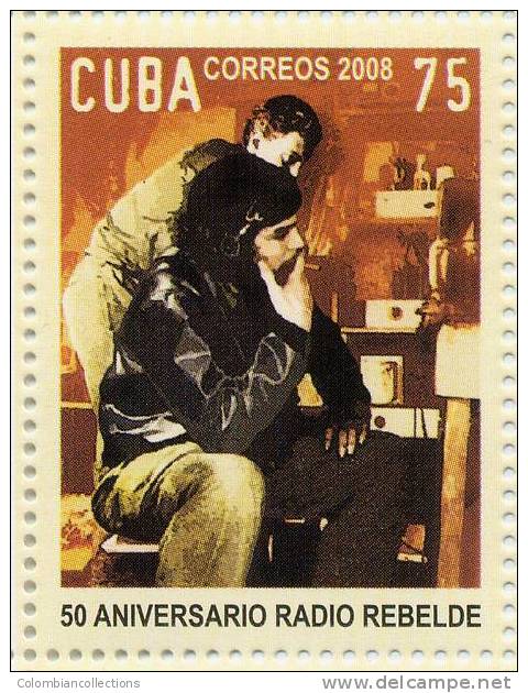 Lote CU4815, Cuba, 2008, 50 Aniversario Radio Rebelde, Che Guevara, Sello, Stamp - Altri & Non Classificati