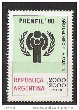 M858.-.ARGENTINIEN / ARGENTINA .-. 1979 .-. MI # : 1426.-.  MH .-. PRENFIL`80 .-.  STAMP ON STAMP - Neufs