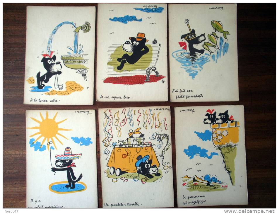 LOT DE 6 CARTES LASSALVY - Lassalvy