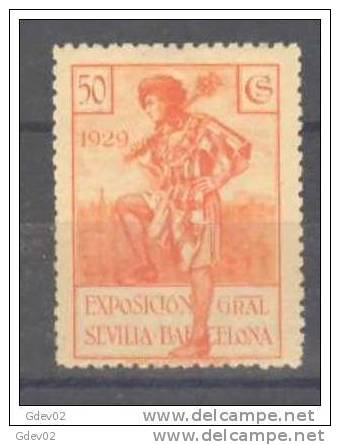 ES443-A523TVF-CG.España. Spain..Macero..EXPOSICION  DE SEVILLA BARCELONA..1929.(Ed 443**)sin Charnela.MAGNIFICO - Fantasy Labels