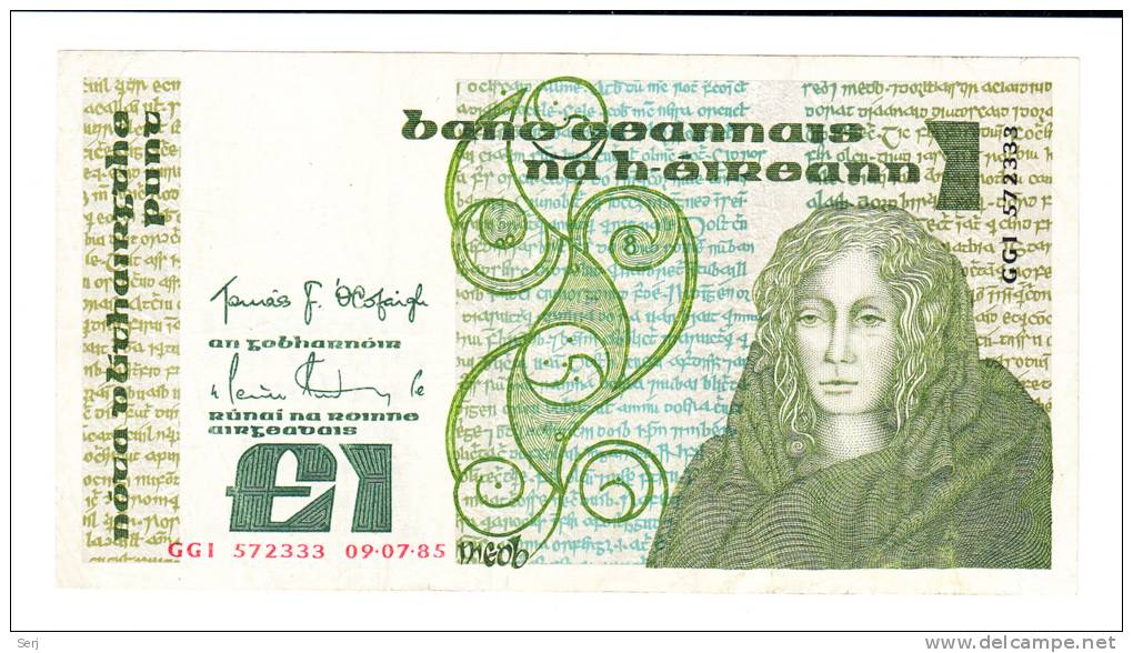 IRELAND 1 POUND 1985 VF++ P 70c 70 C - Irland