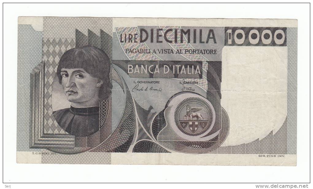 Italy 10000 10,000 Lire 1984 VF+ Crisp Banknote P 106c 106 C - 10.000 Lire