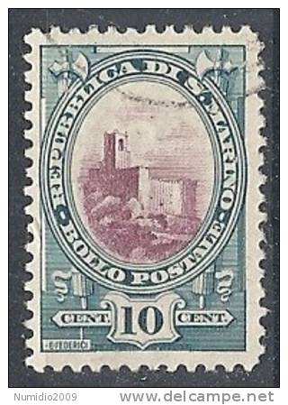 1929-35 SAN MARINO USATO VEDUTA 10 CENT - RR10218 - Used Stamps