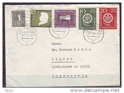 GERMANY -  FEDERAL + BERLIN STAMPS  - 1956 - RARE - Lettres & Documents