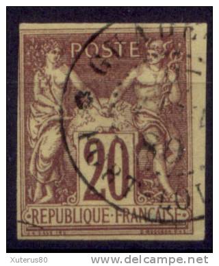 #1# COLONIES GENERALES N° 34 Oblitéré Port-Louis (Guadeloupe) - Sage