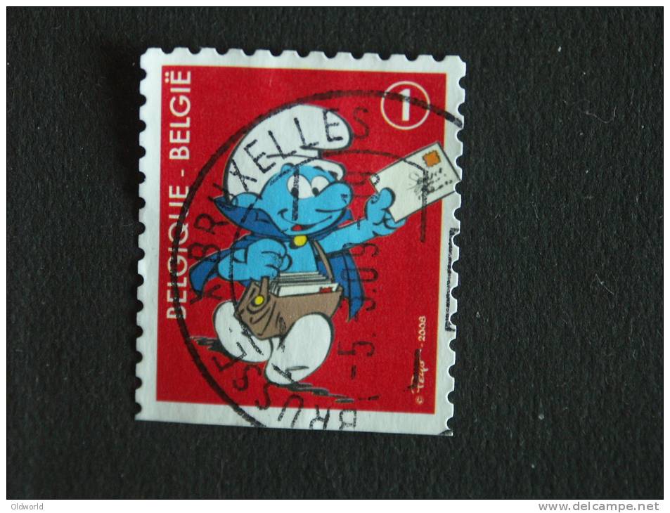 België Belgique Belgium 2008 Postbode Facteur Smurf Schtroumpfs Schlümpfe Smurfs Pitufos COB OBP 3820 O - Gebruikt