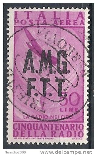 1947 TRIESTE A USATO POSTA AEREA RADIO 50 LIRE - RR10240 - Airmail