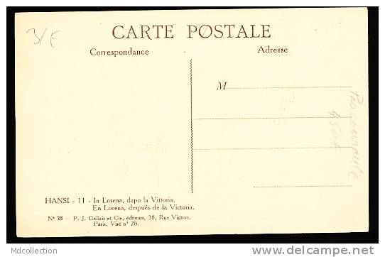 FO LORRAINE /       CARTE STYLE DESSIN COULEUR - Après La Victoire      / - Lorraine