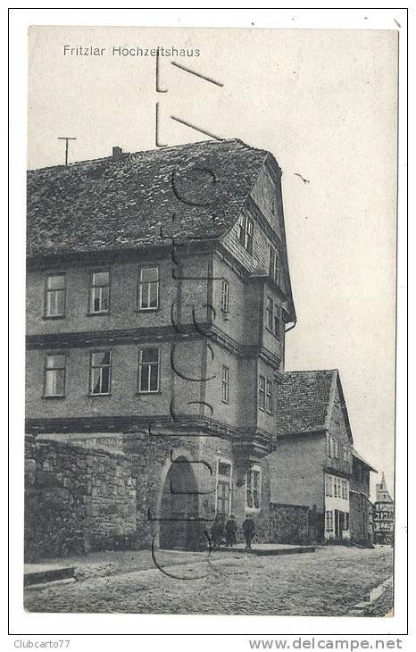 Fritzlar (Allemagne, Hesse) : Hochzeithaus  Im 1910 (lebendich).. - Fritzlar