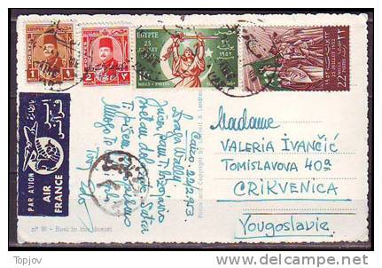 EGYPT - AIR MAIL - INTERES. FRANKATUR. - 1953 - Other & Unclassified