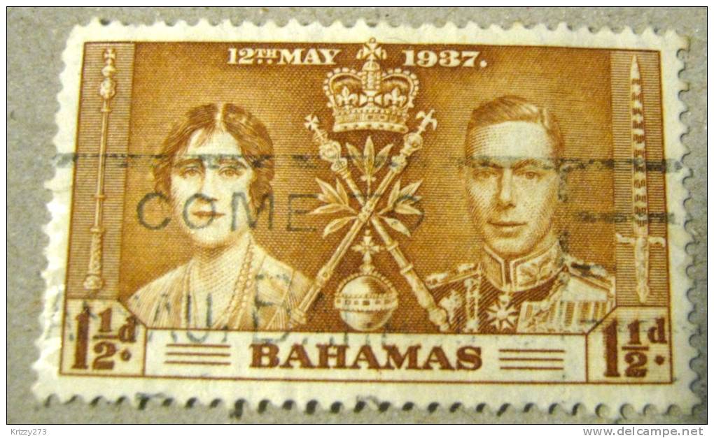 Bahamas 1937 Coronation King George VI And Queen Elizabeth 1.5d - Used - 1859-1963 Colonie Britannique
