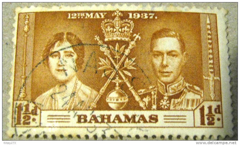 Bahamas 1937 Coronation King George VI And Queen Elizabeth 1.5d - Used - 1859-1963 Crown Colony