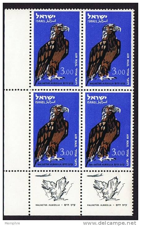 1963  Aigle  Haute Valeur De Poste Aérienne  Bloc De4 Avec Tabs - Airmail