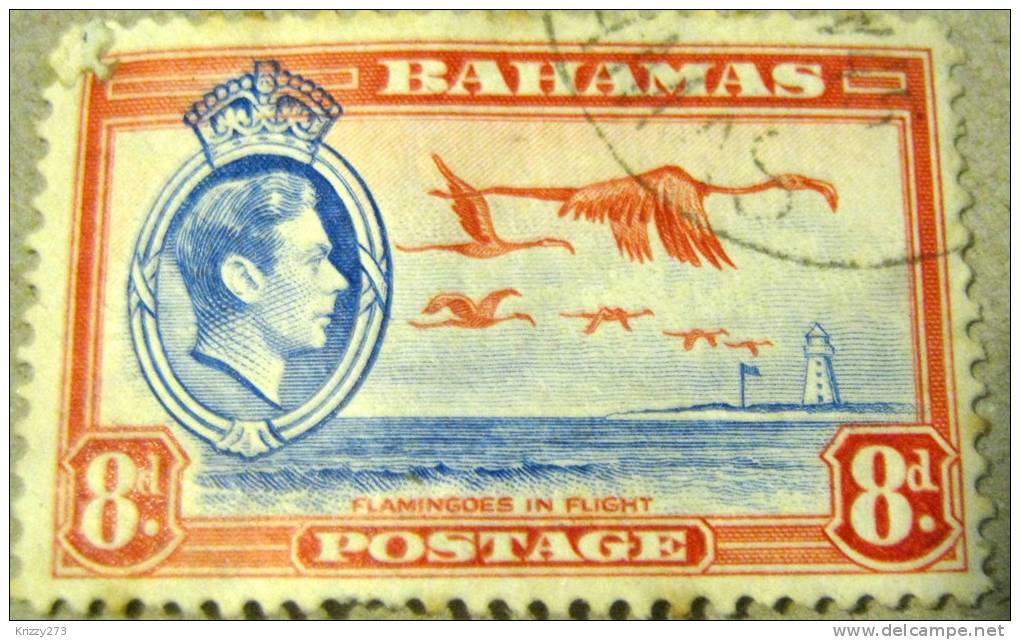 Bahamas 1938 Flamingoes In Flight 8d - Used - 1859-1963 Colonia Británica