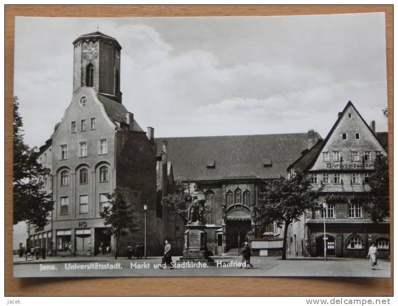 Jena/ Markt Und Stadtkirche. Hanfried / Old Town  1971 Year - Jena