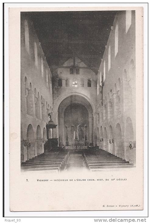 7 - VIGNORY  - Intérieur De L´Eglise - Vignory